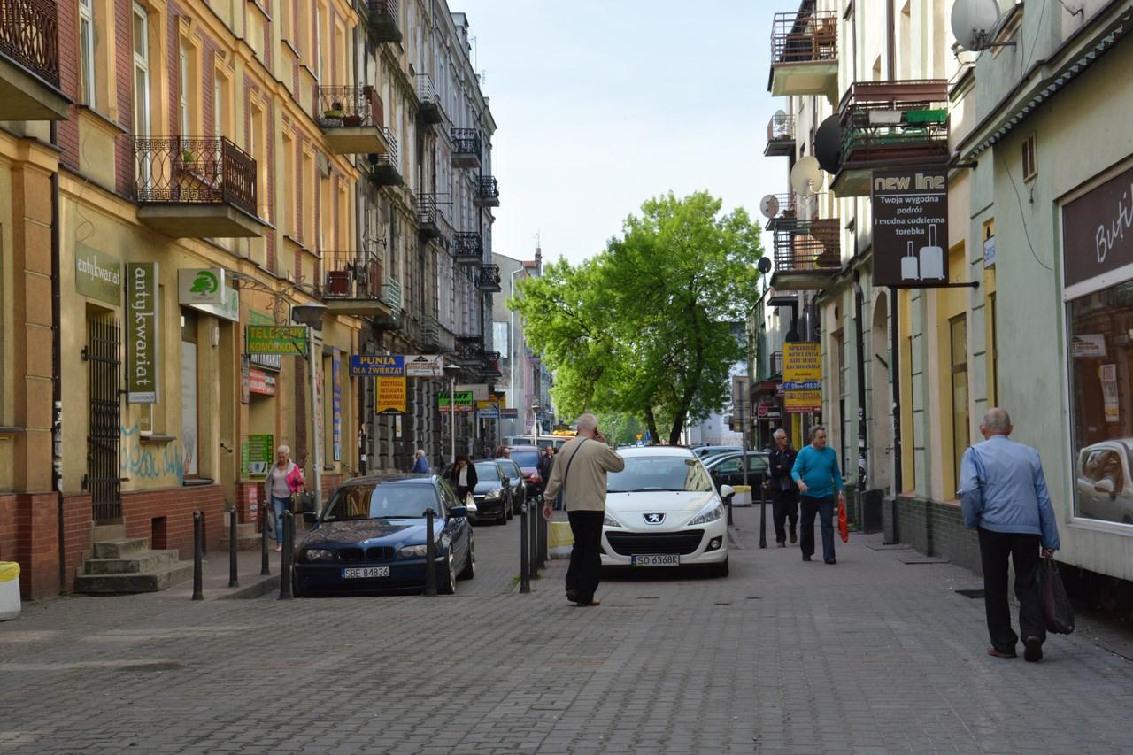Ulica w centrum Sosnowca