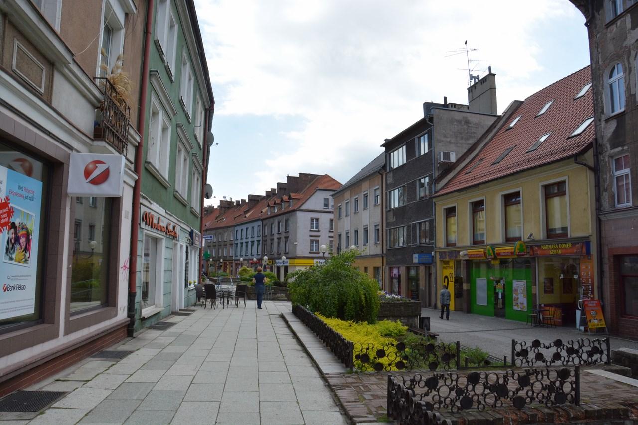 Centrum miasta z budynkami