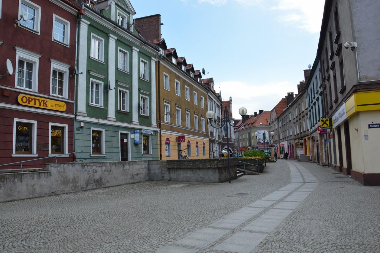 Centrum miasta z budynkami