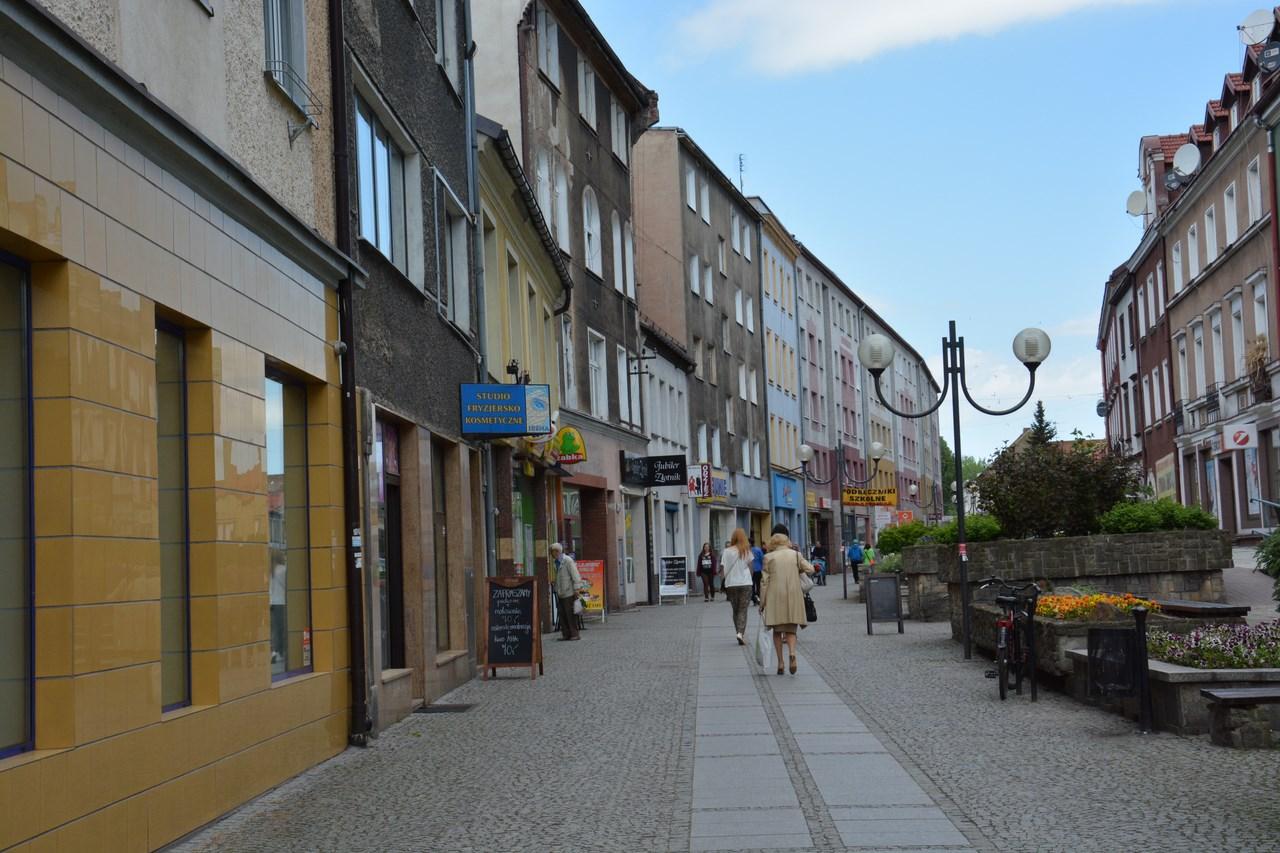 Centrum miasta z budynkami